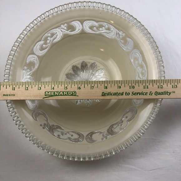 VTG Ceiling Fixture Light Shade Cover Frosted Clear 12 1/4  Vtg 12-1/2\